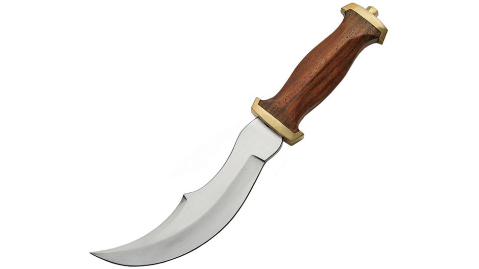 Pakistan Pirate Dagger Fixed Blade Knife, 6in, Stainless Steel, Standard Edge, Brown, Wood Handle PA8008