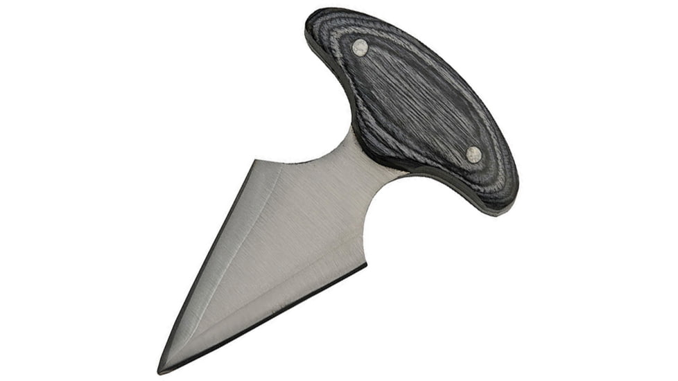 Pakistan Push Dagger Knife, 2.25 satin finish stainless blade, Black pakkawood handle, 203091-BK