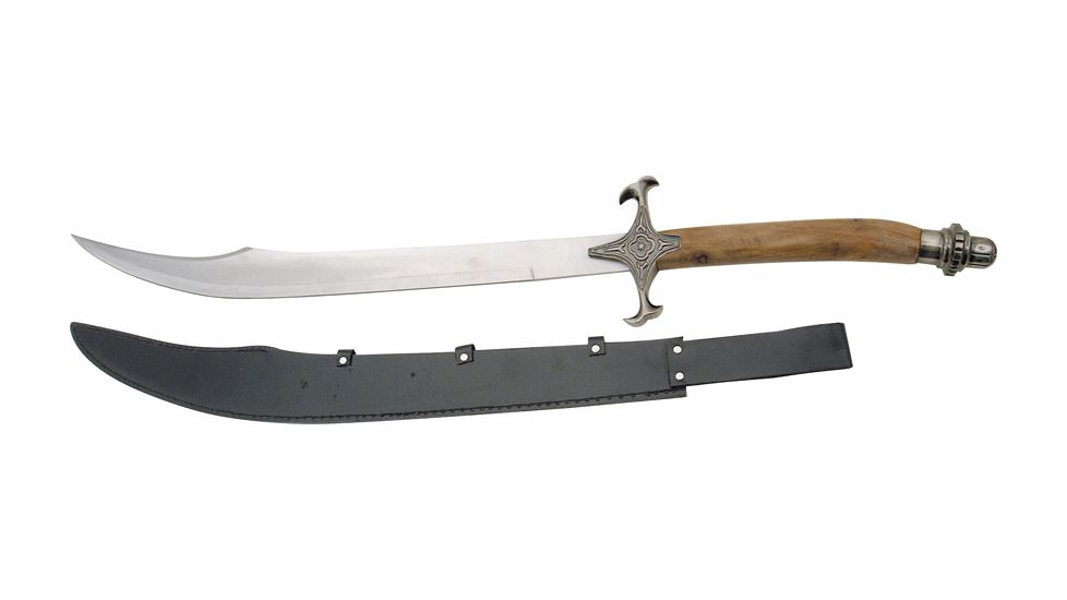 Pakistan Scimitar Pewter Finish Knife, 39in. PA1068