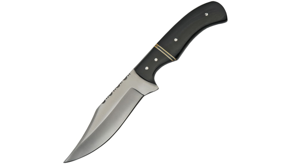 Pakistan Skinner Knife, 4.25 satin finish stainless skinner blade, Horn handle, 203411