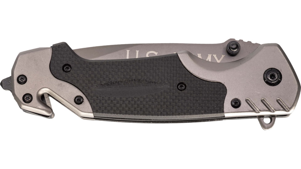 Paladin 3-in-1 Multifunctional Folding Knife - Army, 3.5in, Stainless Steel, Drop Point, PE-KN-8501-ARM