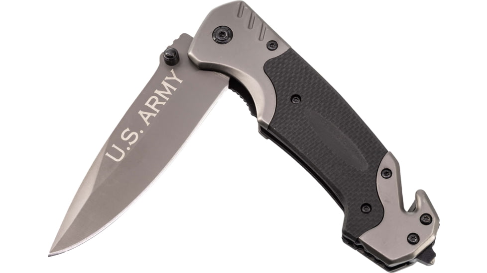 Paladin 3-in-1 Multifunctional Folding Knife - Army, 3.5in, Stainless Steel, Drop Point, PE-KN-8501-ARM