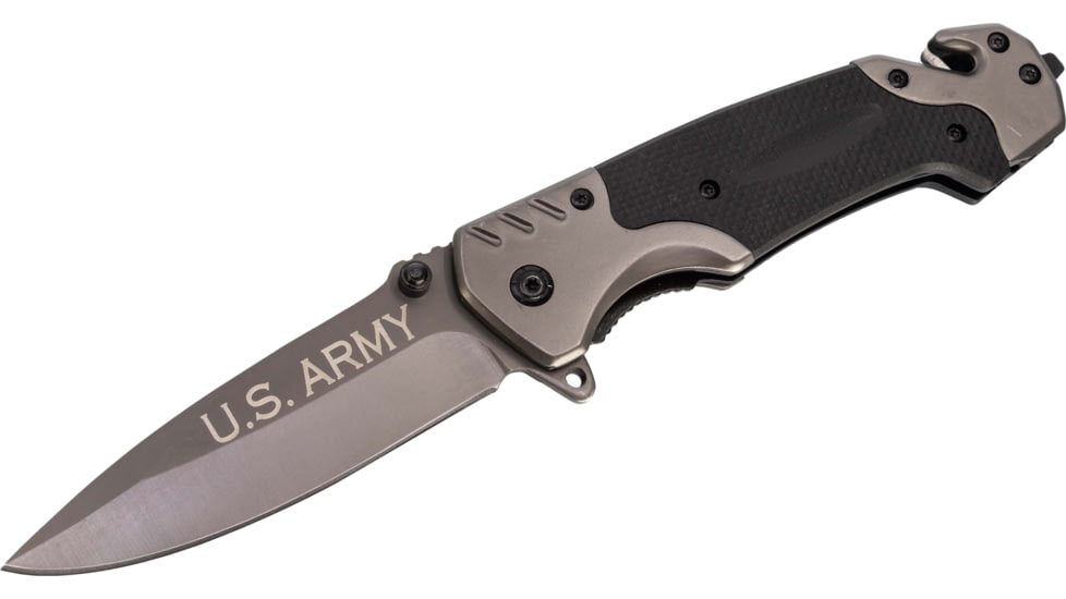 Paladin 3-in-1 Multifunctional Folding Knife - Army, 3.5in, Stainless Steel, Drop Point, PE-KN-8501-ARM