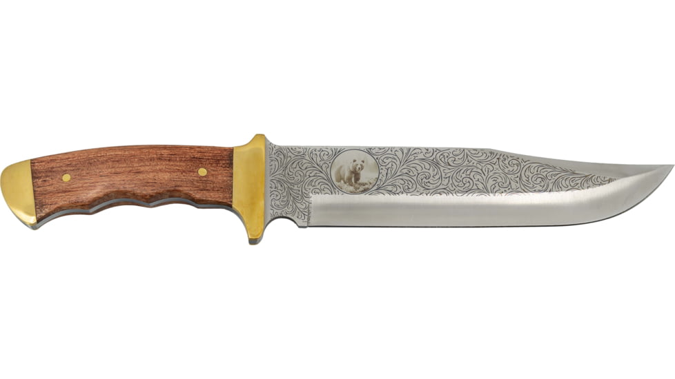 Paladin Bear Engraving Fixed Blade Knife, 14in, 3Cr13 Stainless Steel, Clip Point, Mossy Oak, PE-KN-8504-B