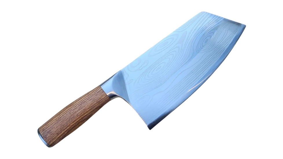 Paladin Custom Meat Cleaver, 8 in Blade, Stainless Steel, Wood, PE-8MC-2005