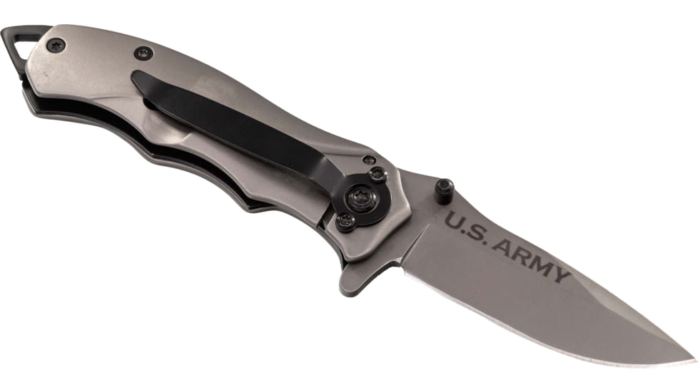 Paladin EDC Folding Knife - Army, 2.5in, Stainless Steel, Drop Point, Titanium, PE-KN-8512-ARM