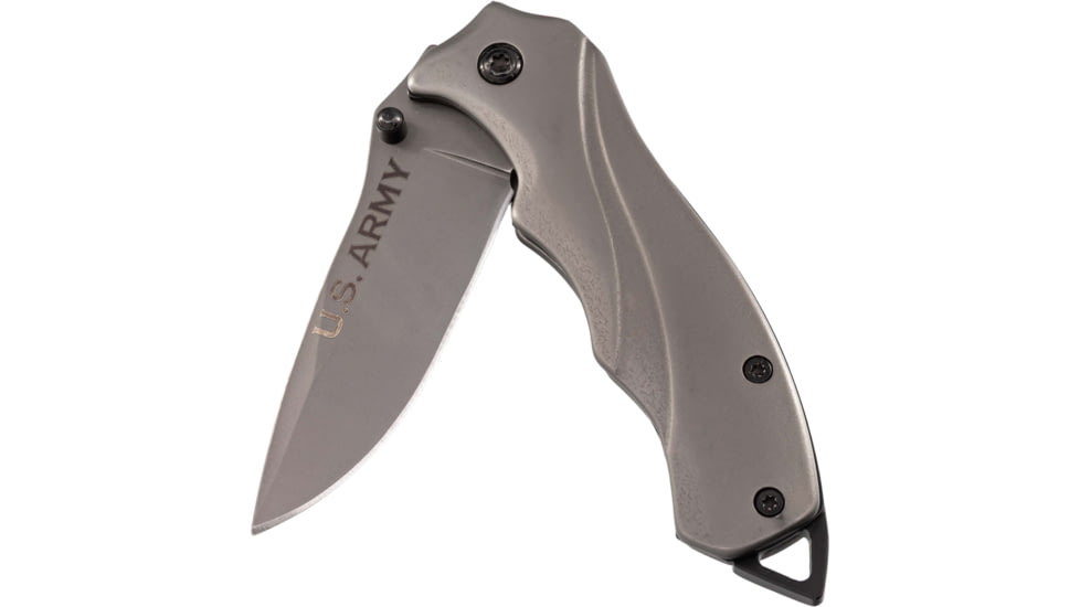 Paladin EDC Folding Knife - Army, 2.5in, Stainless Steel, Drop Point, Titanium, PE-KN-8512-ARM