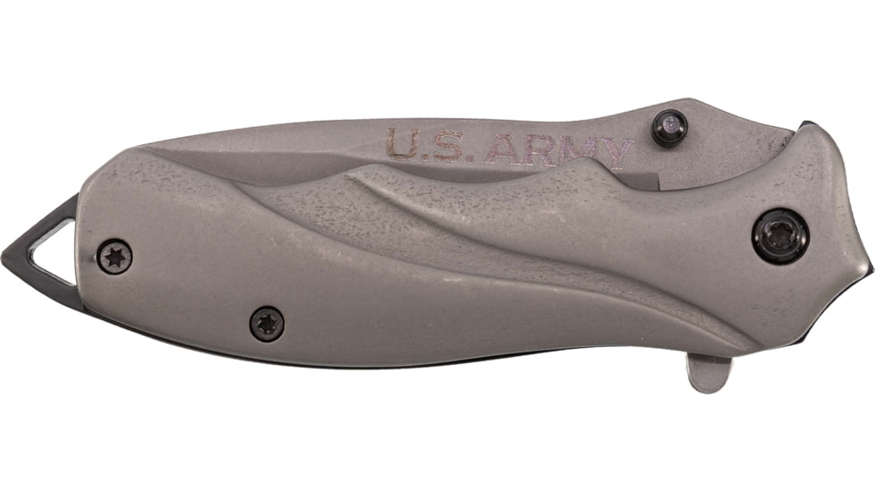 Paladin EDC Folding Knife - Army, 2.5in, Stainless Steel, Drop Point, Titanium, PE-KN-8512-ARM