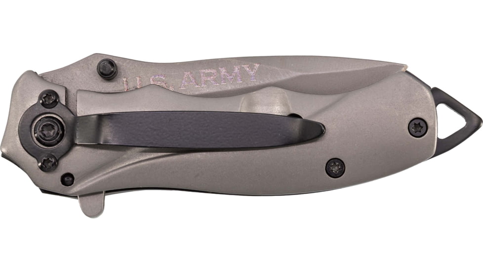 Paladin EDC Folding Knife - Army, 2.5in, Stainless Steel, Drop Point, Titanium, PE-KN-8512-ARM