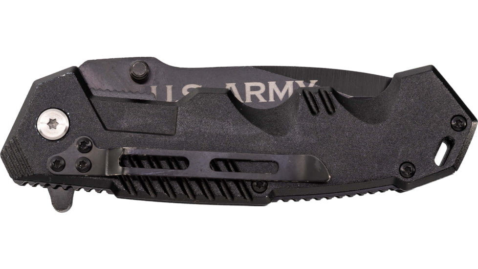 Paladin EDC Folding Knife Army, 3.3in, High Carbon Stainless Steel, Stainless Steel Handle, PE-KN-8502-ARM