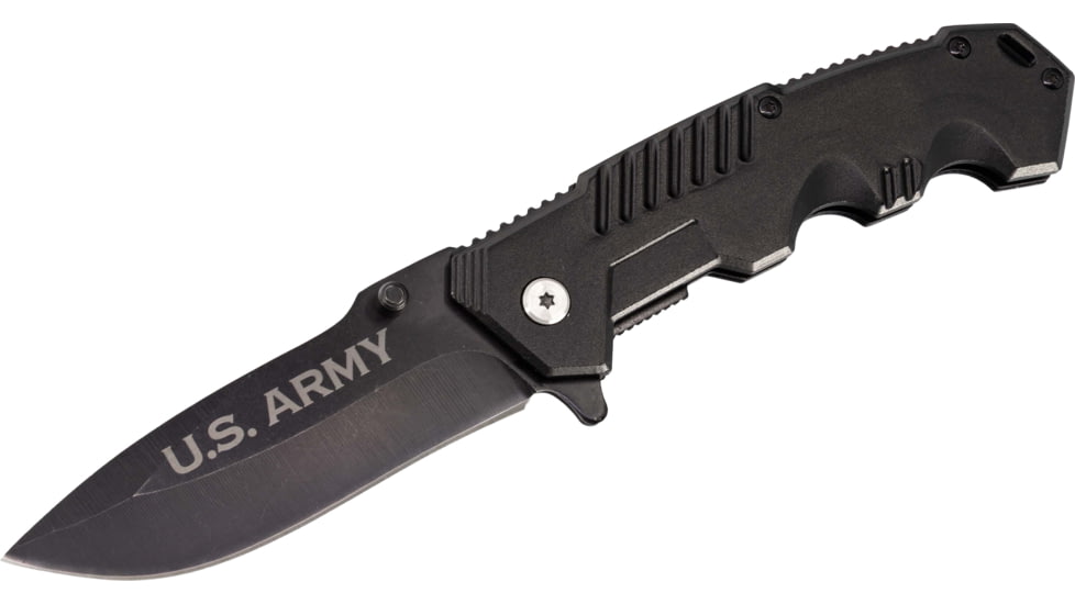 Paladin EDC Folding Knife Army, 3.3in, High Carbon Stainless Steel, Stainless Steel Handle, PE-KN-8502-ARM