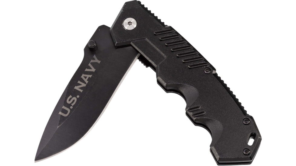 Paladin EDC Folding Knife - Navy, 3.3in, High Carbon Stainless Steel, Stainless Steel Handle, PE-KN-8502-NAV