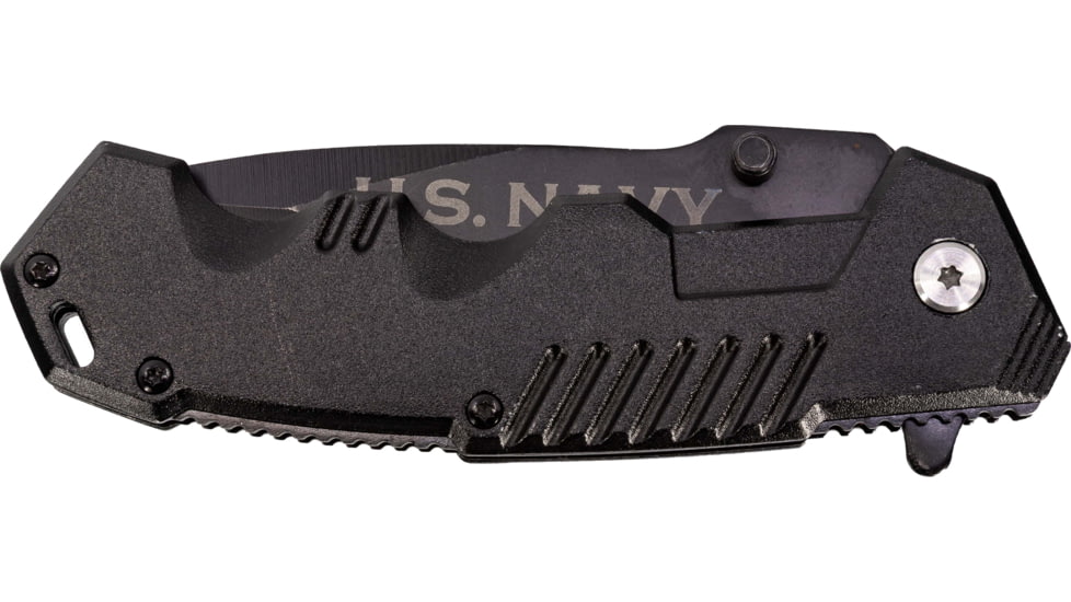 Paladin EDC Folding Knife - Navy, 3.3in, High Carbon Stainless Steel, Stainless Steel Handle, PE-KN-8502-NAV