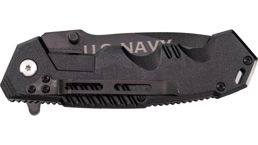 Paladin EDC Folding Knife - Navy, 3.3in, High Carbon Stainless Steel, Stainless Steel Handle, PE-KN-8502-NAV