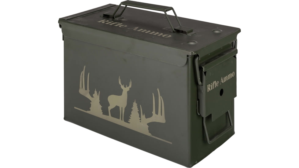 Paladin Enagraved Rifle Ammo Box, OD Green, PE-AM-8007-R