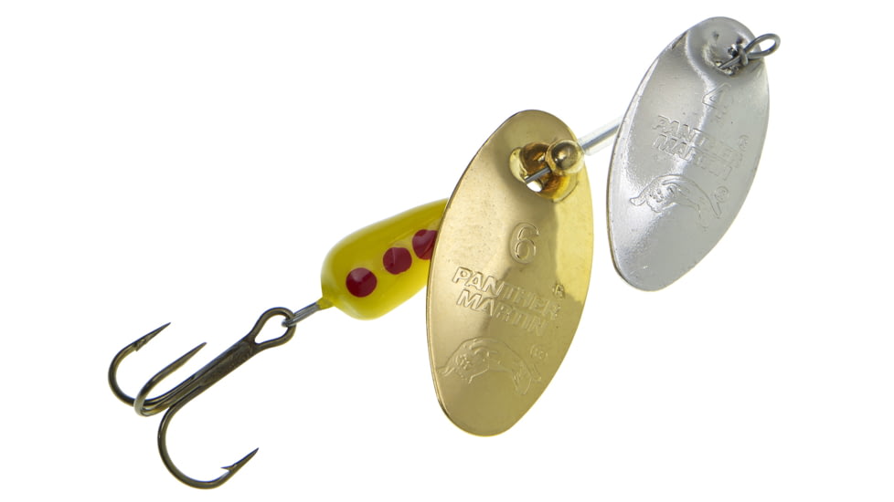 Panther Martin Dual Flash Spinner, Silver &amp; Gold, Size 4, 4DFPMDF-SG