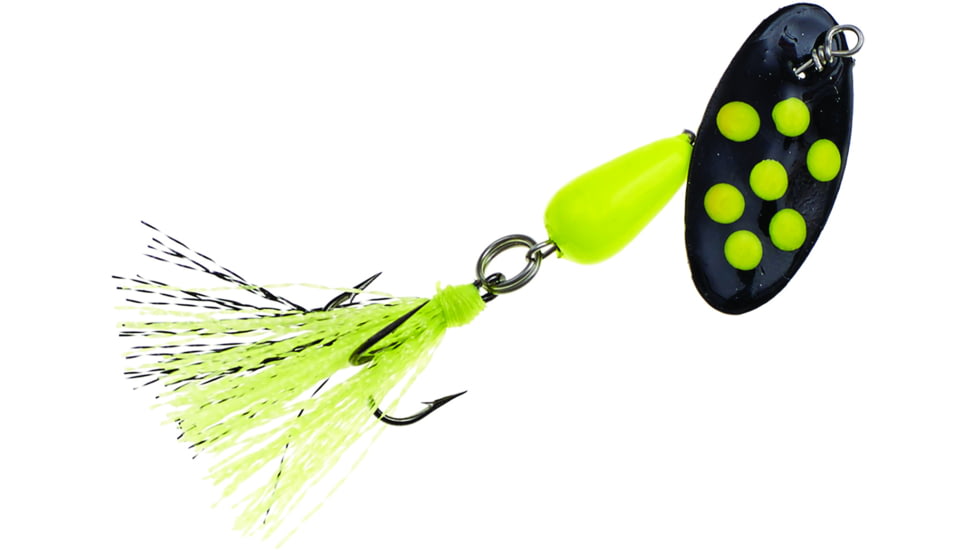 Panther Martin Flash-A-Bou Go-Glo In-Line Spinner, #2, 1/16oz, Black &amp; Chartreuse, 2PMGGFBCH