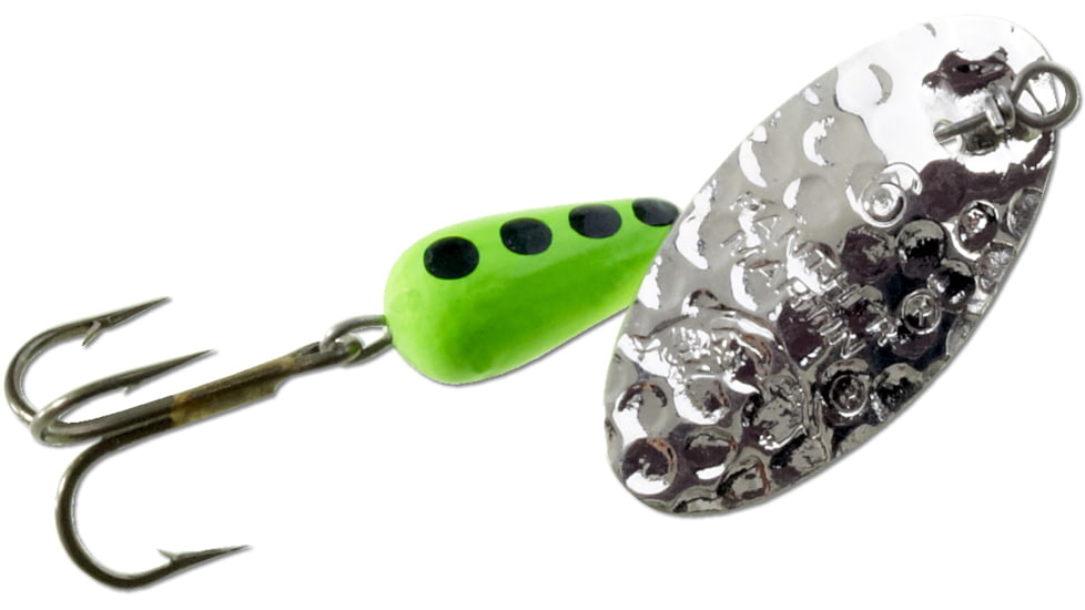 Panther Martin Hammered Regular In-Line Spinner, #6, 1/4oz, Silver, 6PMHM-HS