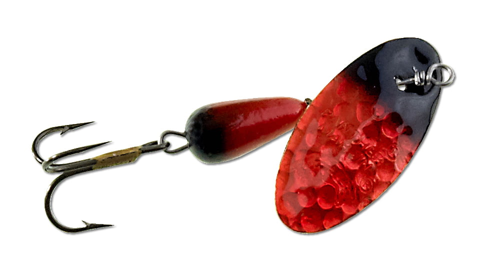 Panther Martin Hammered UV In-Line Spinner, Salmon Black, #2, 1/16oz, 2PMHUV-HSLB