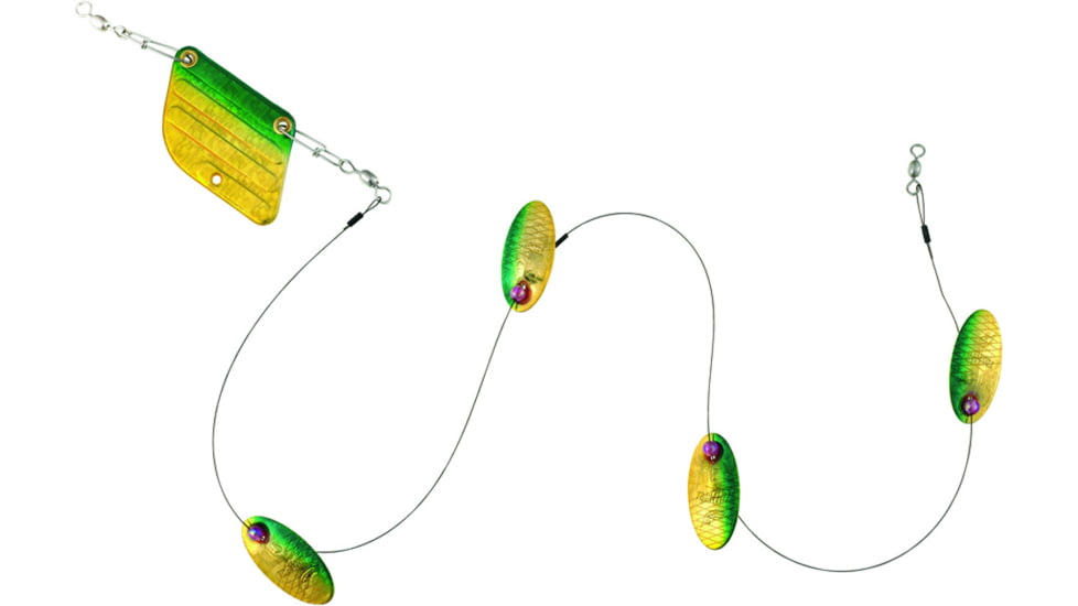 Panther Martin High Lake Troll, #28, 2.2 oz, Mark Drag Rudder Gold &amp; Green Holographic, 28MDR-GGH