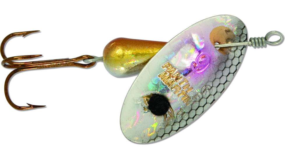 Panther Martin Holographic Regular In-Line Spinner, #1, 1/32oz, Silver &amp; Gold, 1PMH-SGH