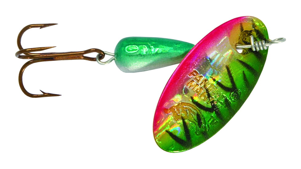 Panther Martin Holographic Regular In-Line Spinner, #2, 1/16oz, Tiger Green, 2PMH-TGR