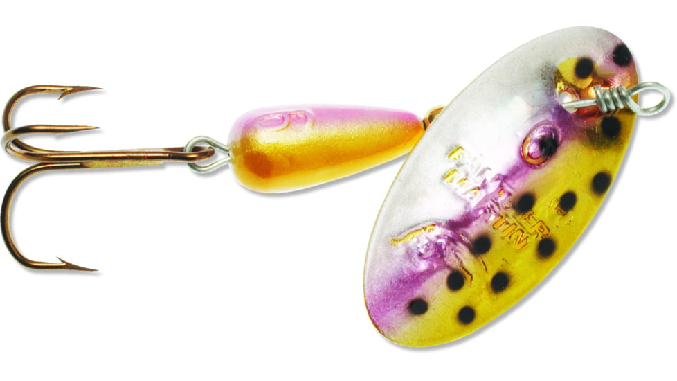 Panther Martin Holographic Regular In-Line Spinner, #6, 1/4oz, Pink &amp; Yellow, 6PMH-PYH