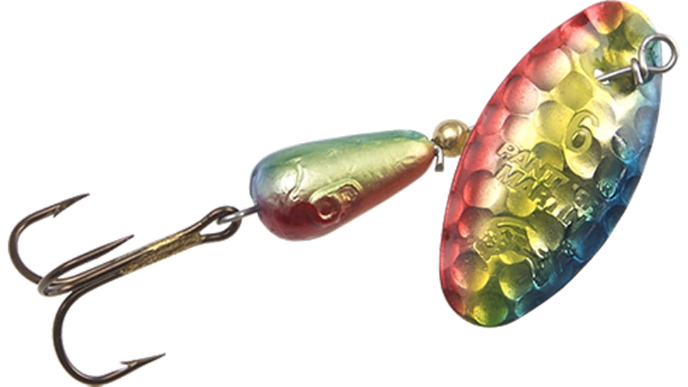 Panther Martin Holy Hammered Holographic In-Line Spinner #15, 1/2oz, Rainbow Brite, 15PMHMH-HRB