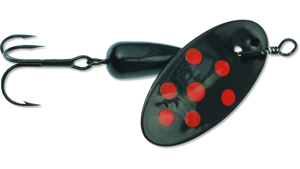 Panther Martin In-Line Spinner, #9, 3/8 oz, Spotted Black with Fluorescent, 9PMBFL