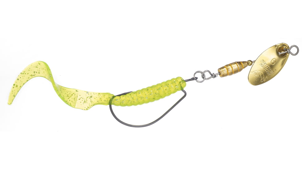 Panther Martin Lil Curly WeedRunners, Gold Chartreuse, Size 6WR, 5/16 oz., 2/O Hook, PMLCG-6WRCSF