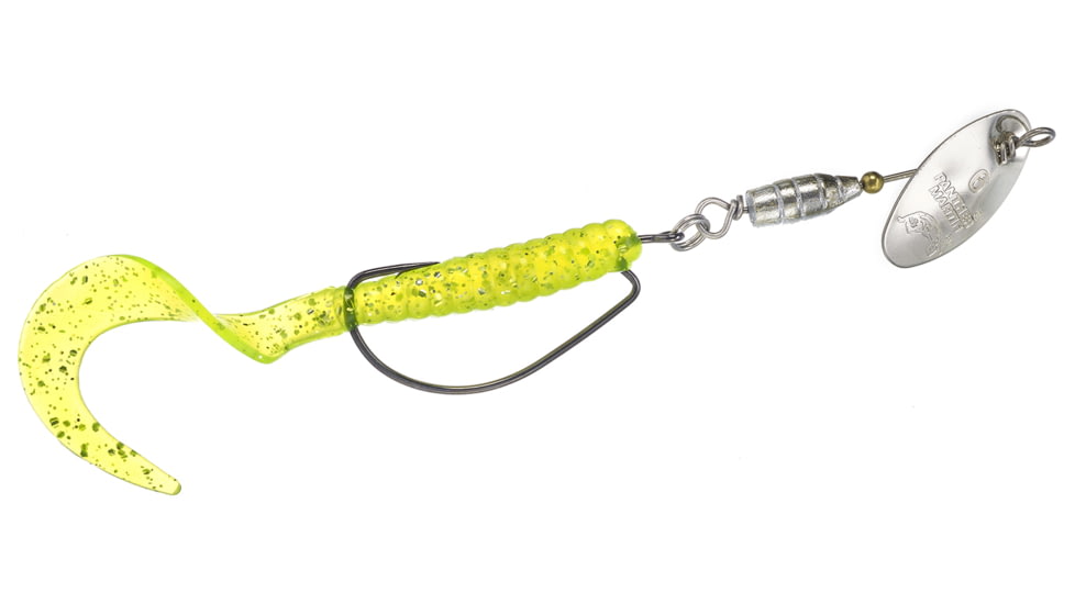 Panther Martin Lil Curly WeedRunners, Silver Chartreuse, Size 6WR, 5/16 oz., 2/O Hook, PMLCS-6WRCSF