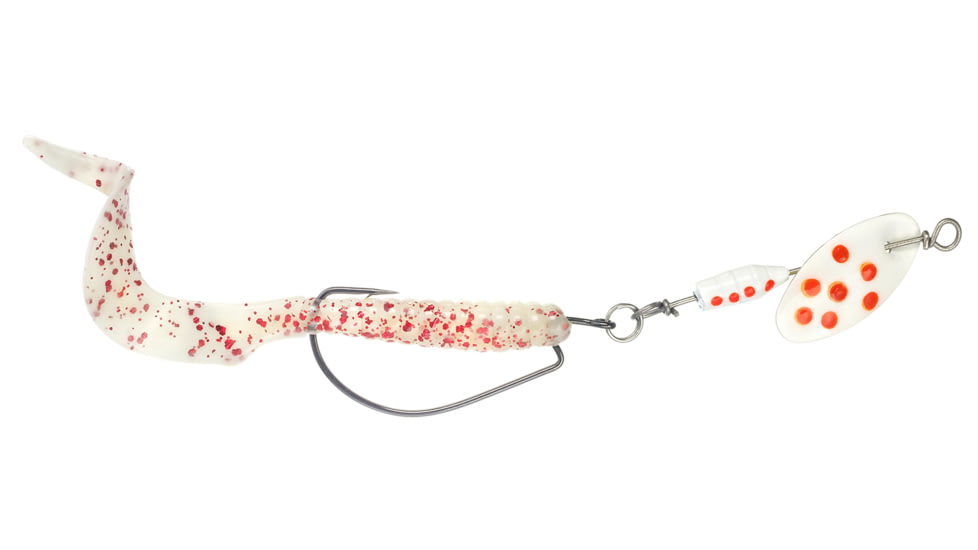 Panther Martin Lil Curly WeedRunners, White Flo Red, Size 6WR, 5/16 oz., 2/O Hook, PMLC-6WRWFR