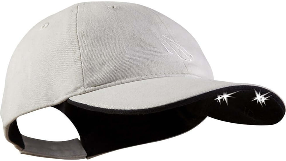 Panther Vision Store POWERCAP LED Hat Ultra-Bright Hands Free Lighted Battery Powered Headlamp - Stone Unstructured Cotton, CUB4-280636
