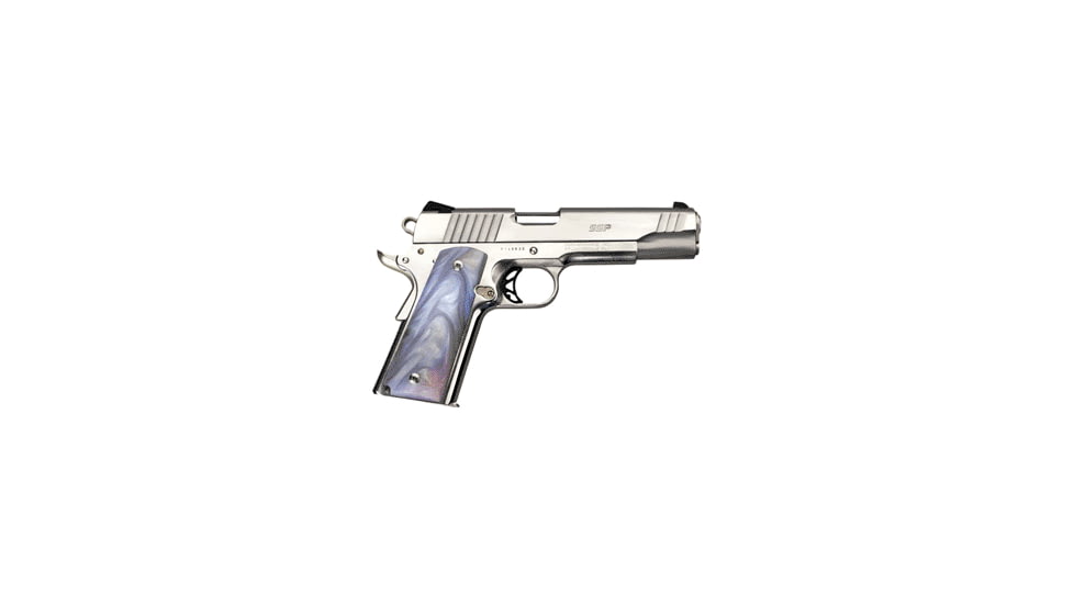 Para Ordnance 1911-SSP Pistol, .38 Super, 5in barrel, stainless steel frame, synthetic mother-of-pearl grip, recoil operated semi-automatic, 3-dot, 9 round magazine, PA1911SSP.38SUPER51FRRMPG