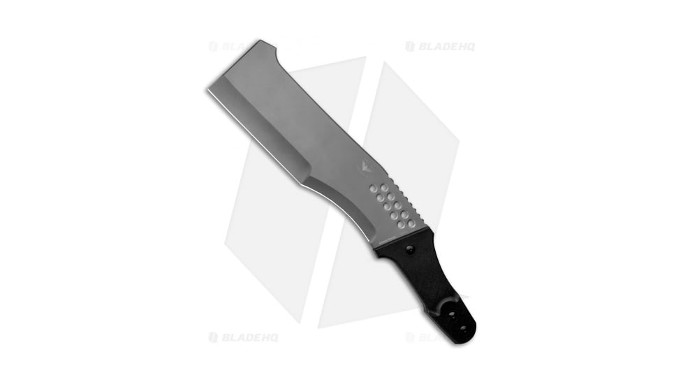 Paragon Chopper Machete Fixed Blade Knife, 9.75in, 440 Stainless Steel, Cleaver Blade, Polymer Black Handle, Gray/Black, 15.125in, BHQ-124114