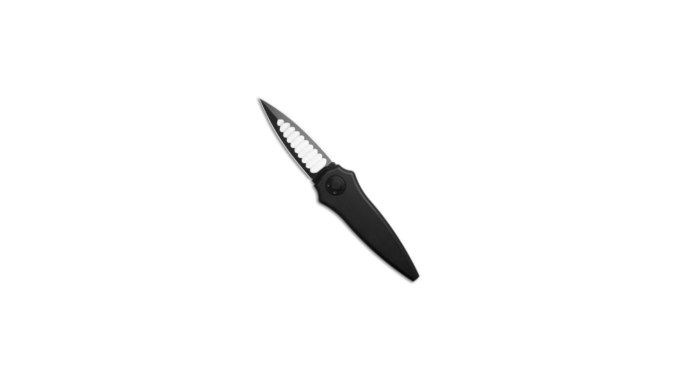 Paragon Paragon Warlock-X Folding Knife Smooth Black Al 3.9" Two Tone Sorcerer Grind, Black, CPM S35VN, adult, BHQ-220042