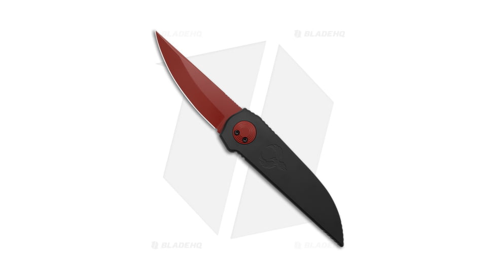 Paragon Phoenix Folding Knife, 3.875in, CPM S35VN Stainless Steel, Spear Point Blade, Aluminum Black Handle, Red/Black, 9.375in, BHQ-181785