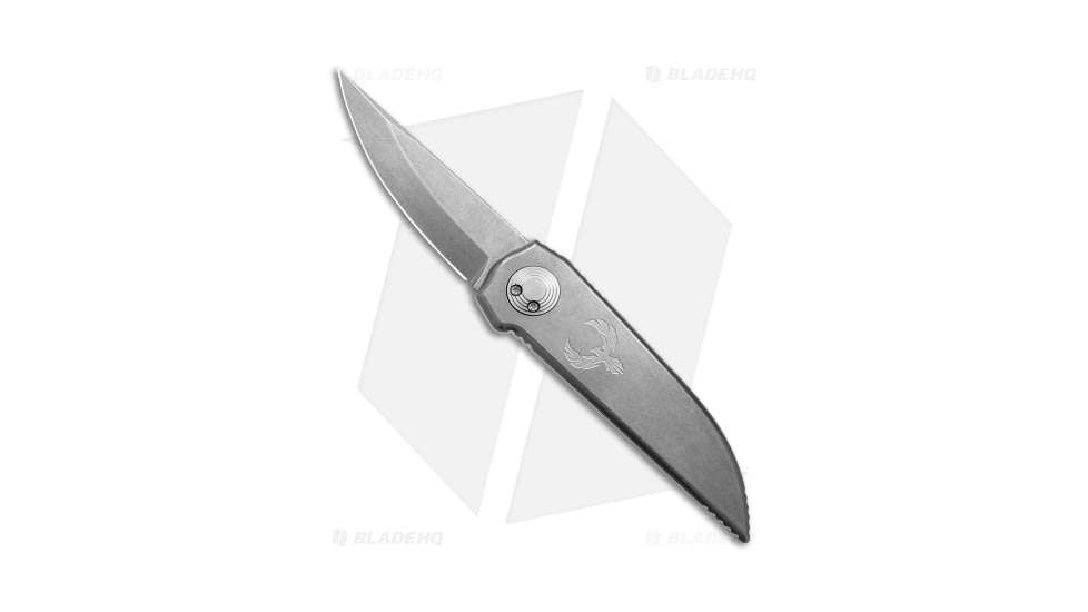 Paragon Phoenix Folding Knife, 3.90in, CPM S35VN Stainless Steel, Spear Point Blade, Titanium Gray Handle, Gray/Gray, 9.45in, BHQ-180189