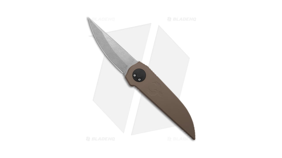 Paragon Phoenix Gravity Folding Knife, 3.875in, CPM S35VN Stainless Steel, Spear Point Blade, Aluminum Brown Handle, Gray/Brown, 9.375in, BHQ-181787