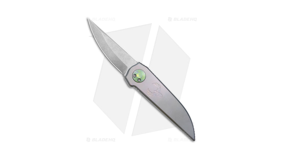 Paragon Phoenix Gravity Folding Knife, 3.90in, CPM S35VN Stainless Steel, Spear Point Blade, Titanium Green Handle, Gray/Green, 9.45in, BHQ-180564
