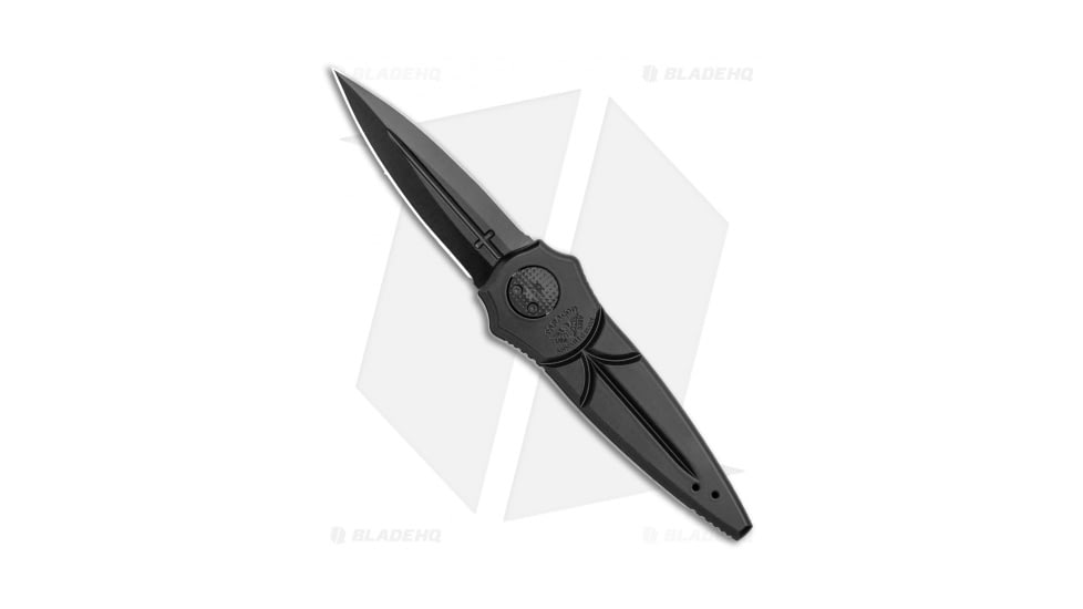 Paragon Warlock Enchanter Folding Knife, 3.875in, CPM S30V, Dagger Blade, Aluminum Black Handle, Cross Black, Black/Black, 9.375in, BHQ-114097