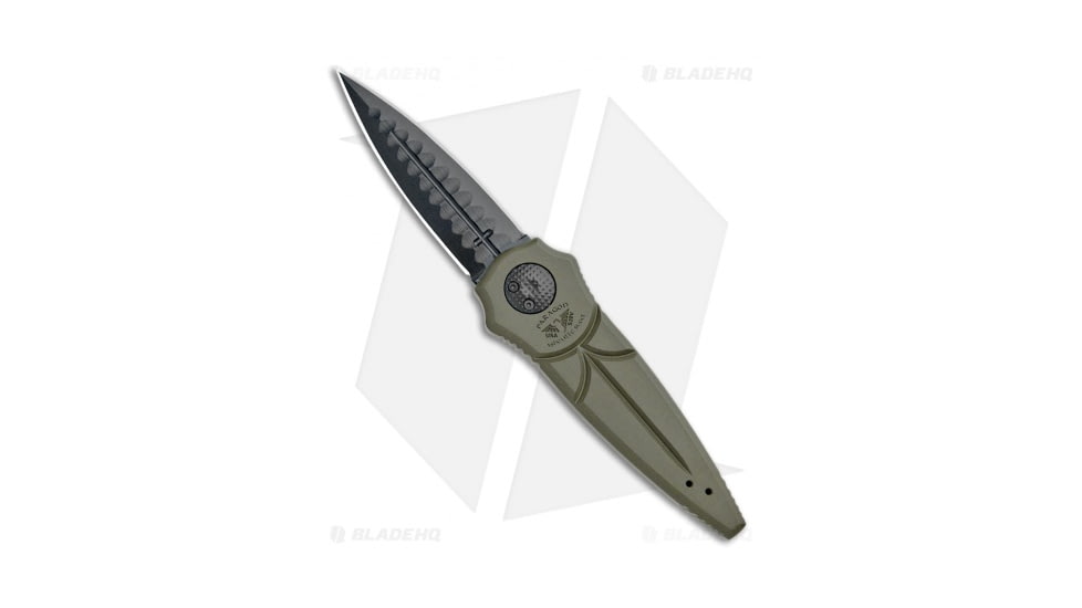 Paragon Warlock Enchanter Folding Knife, 3.875in, CPM S30V, Dagger Blade, Aluminum OD Green Handle, Black Sorcerer, Black/OD Green, 9.375in, BHQ-69125