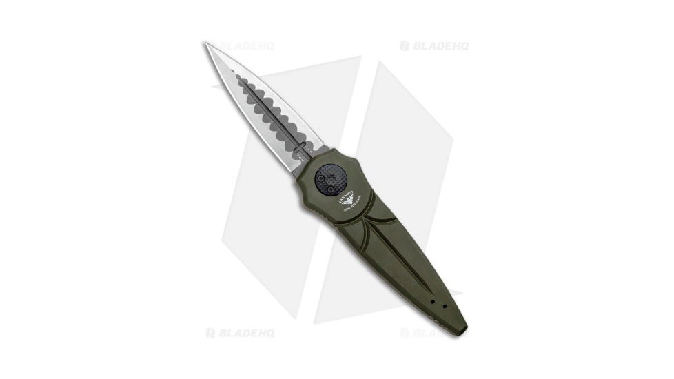 Paragon Warlock Enchanter Folding Knife, 3.875in, CPM S30V, Dagger Blade, Aluminum OD Green Handle, Satin Sorcerer, Gray/OD Green, 9.375in, BHQ-96927