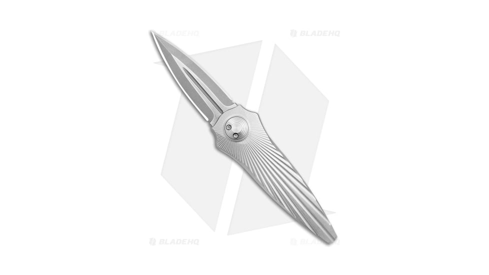 Paragon Warlock Metallic Folding Knife, 3.875in, CPM S35VN Stainless Steel, Dagger Blade, Titanium Gray Handle, Gray/Gray/Gray, 9.375in, BHQ-176229