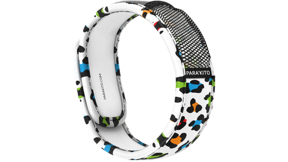 Parakito Mosquito Repellent Wristband w/ 2 Refills Leopard, White, One Size, LTPWB1G36