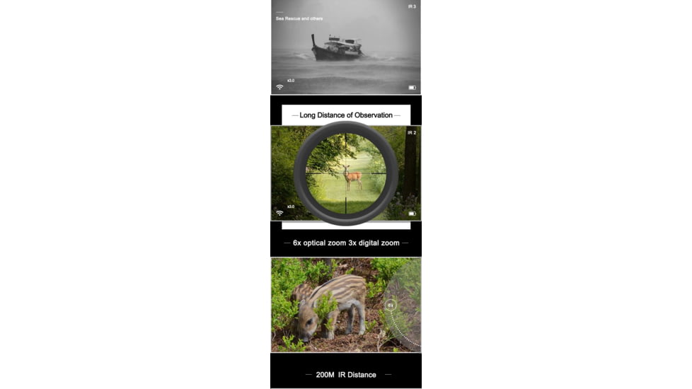 Pard 019 1-18x 32mm Night Vision Monocular Scope, Black, NV-019