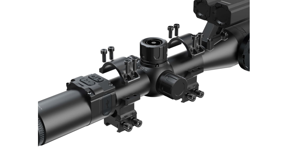 PARD Optics DS35 Day and Night Vision Rifle Scope, Laser Rangefinder, 5.6x70mm, 850nm IR, 2560x1440 px, Multiple Reticles, Black, DS35-70RF-850