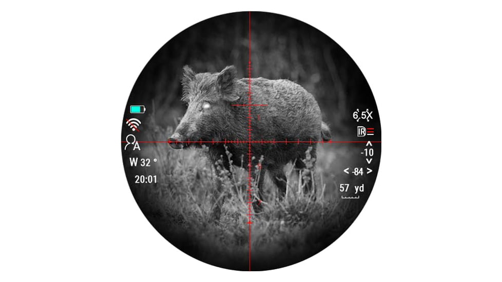 PARD Optics DS35 Day and Night Vision Rifle Scope, Laser Rangefinder, 5.6x70mm, 850nm IR, 2560x1440 px, Multiple Reticles, Black, DS35-70RF-850