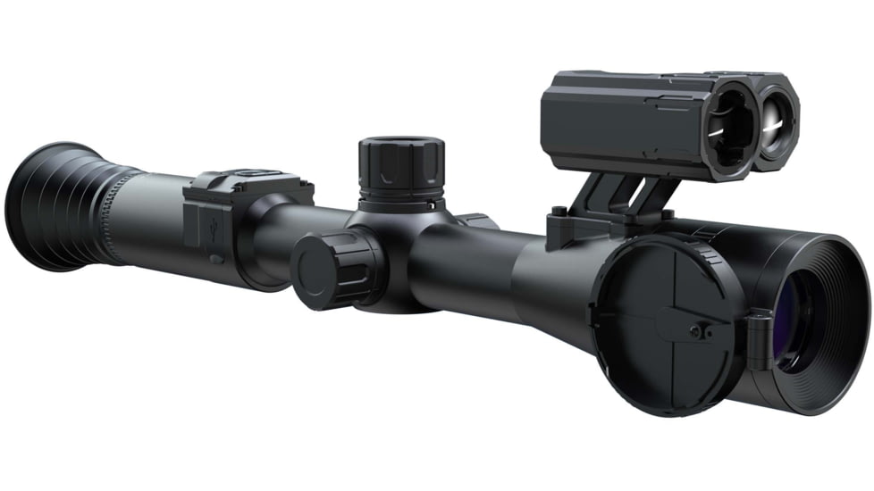 PARD Optics DS35 Day and Night Vision Rifle Scope, Laser Rangefinder, 5.6x70mm, 850nm IR, 2560x1440 px, Multiple Reticles, Black, DS35-70RF-850