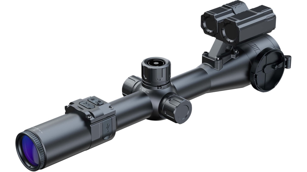 PARD Optics DS35 Day and Night Vision Rifle Scope, Laser Rangefinder, 5.6x70mm, 850nm IR, 2560x1440 px, Multiple Reticles, Black, DS35-70RF-850